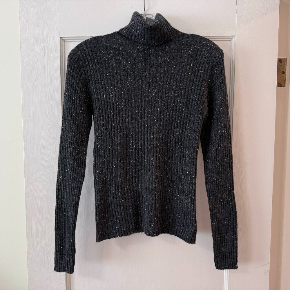 Kinross | Charcoal Cashmere Turtleneck Sweater - Sz S